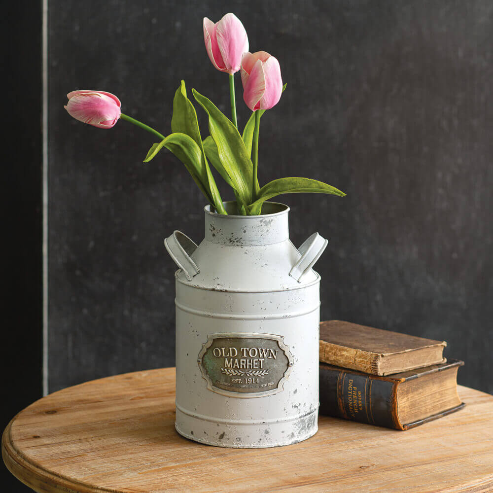 Old Town Market Vintage Milk Can Décor