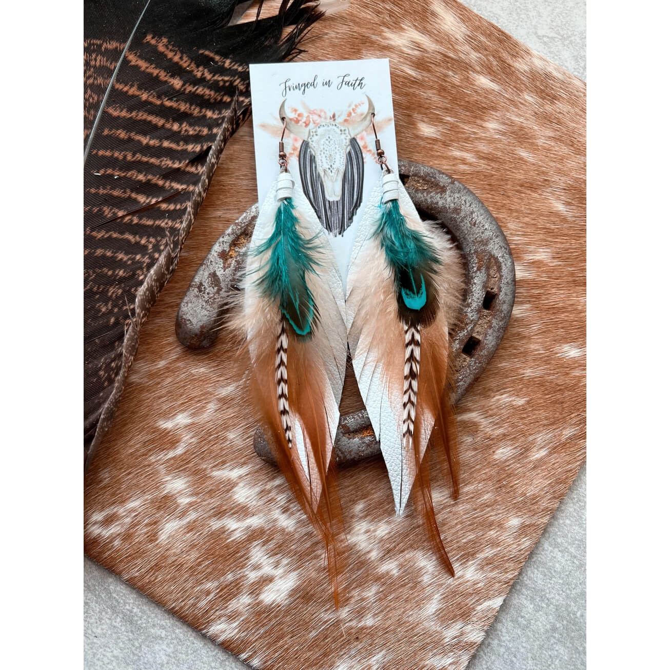 Kalispell Fringe Feather Earrings