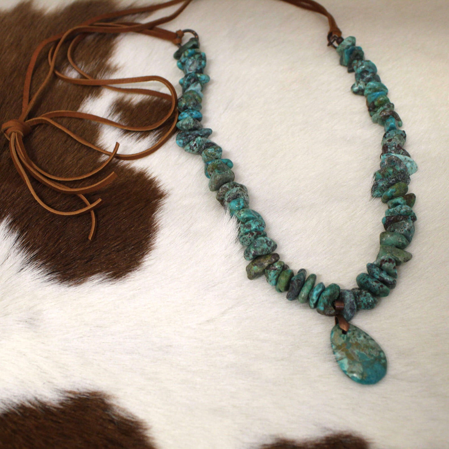 Natural Turquoise Chunky Western Necklace