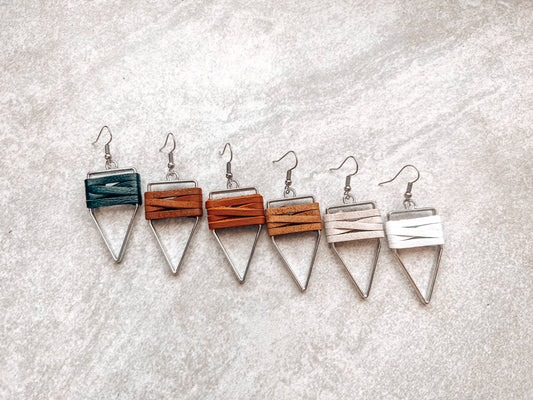 Yellowstone Weaved Arrowhead Hoop Earrings