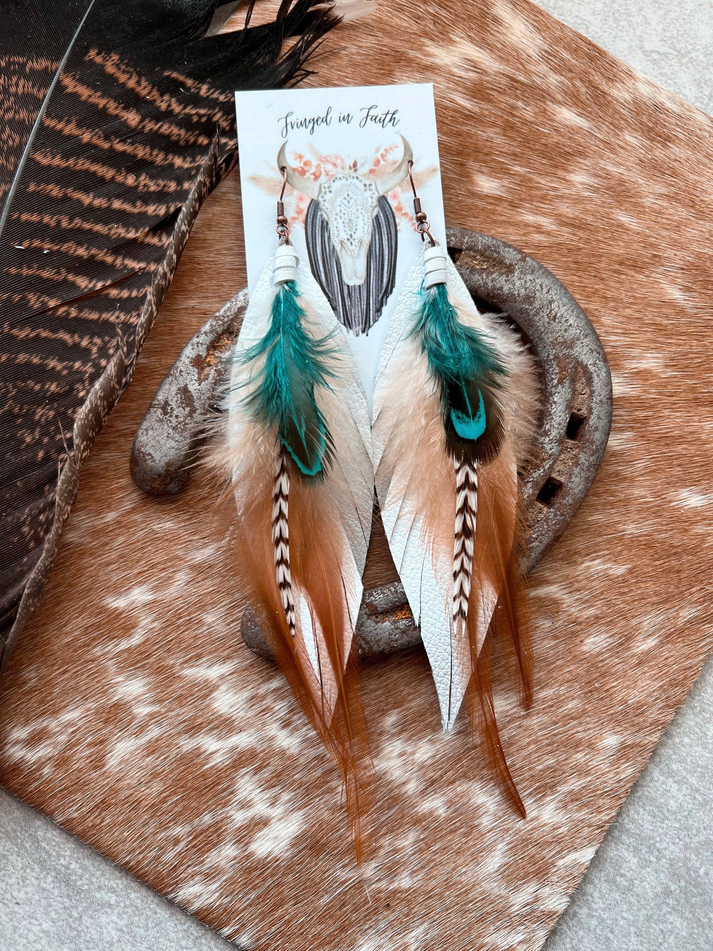 Kalispell Fringe Feather Earrings