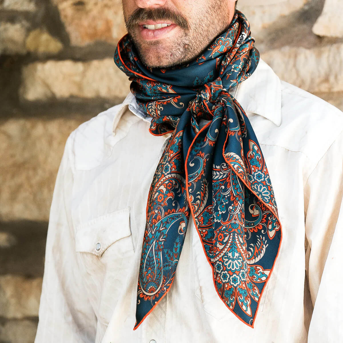 Big44 Western Silk Cowboy Wild Rag