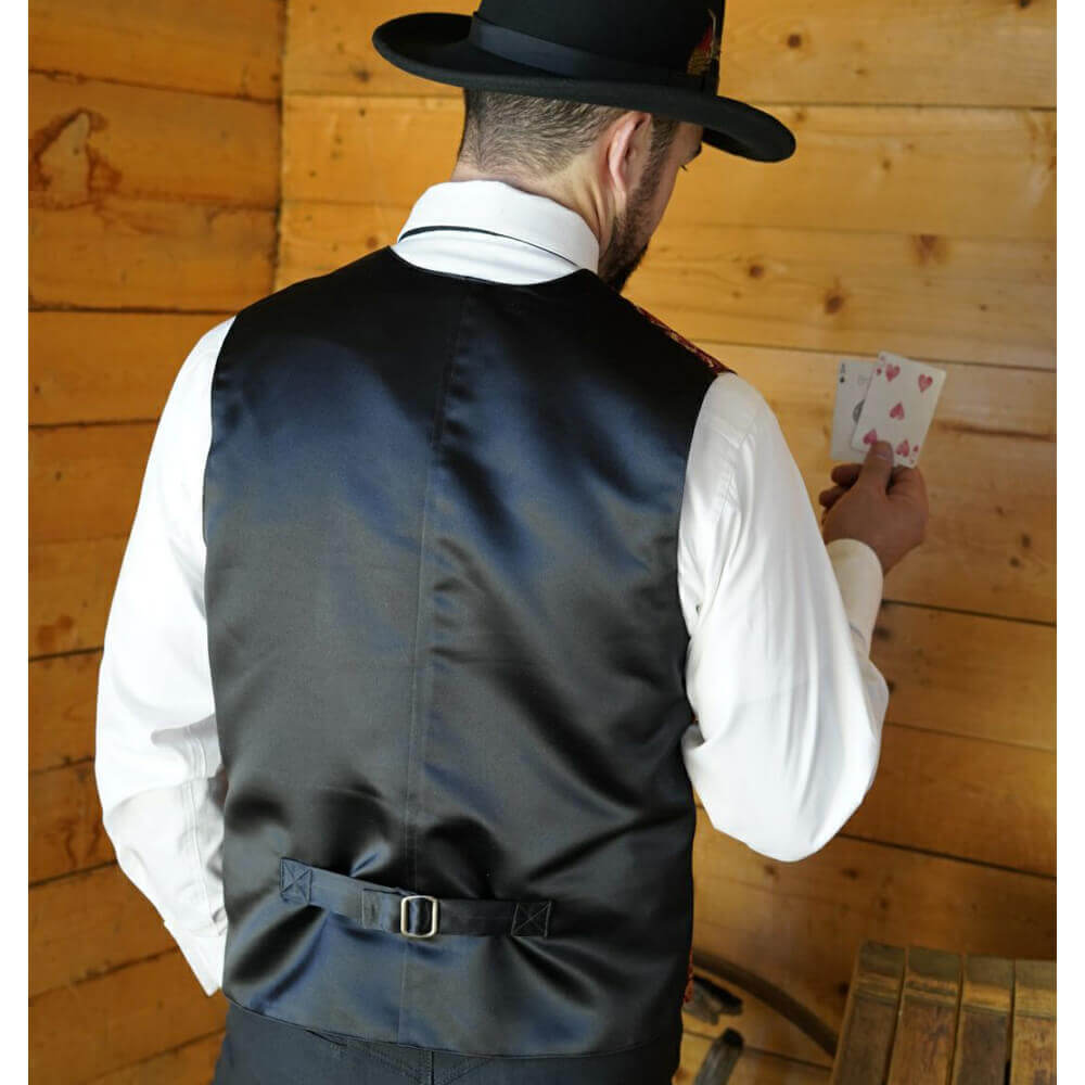 Frontier Gambler Western Brocade Vest