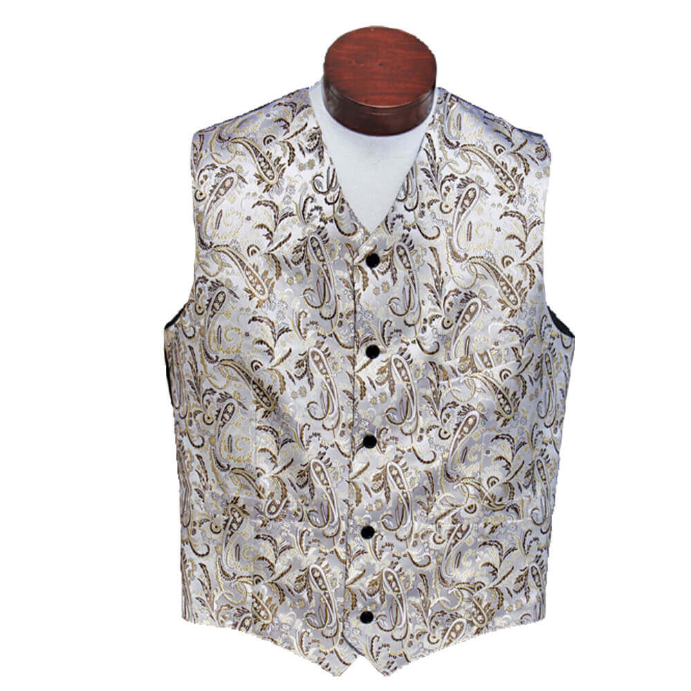Frontier Gambler Western Brocade Vest