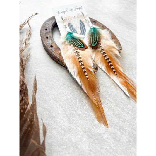 Kalispell Fringe Feather Earrings