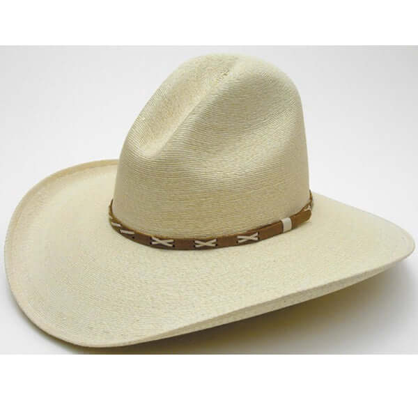 If you need a work hat that looks good, too, this is it. You can wear it in the sun, you can wear it in the rain. Pressed, sanded and stiffened. 