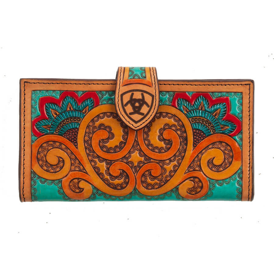 This wallet isn't just a functional essential - it's a work of art that will only get better with age. The rich, supple leather and intricate paisley design lend an air of effortless sophistication to your look, while the durable construction ensures it will be a trusted companion for years to come.