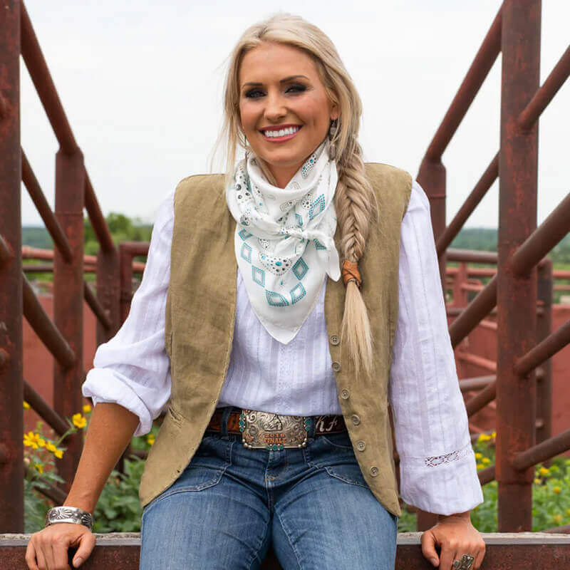 Pretty Paisley Western Silk Scarf