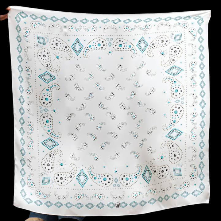 Pretty Paisley Western Silk Scarf