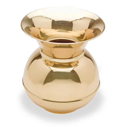 Gold Spittoon on a white background