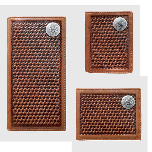 Stetson Weave Men's Western Leather Wallet