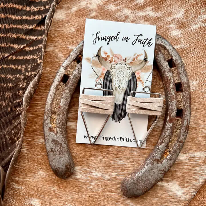 Yellowstone Weaved Arrowhead Hoop Earrings